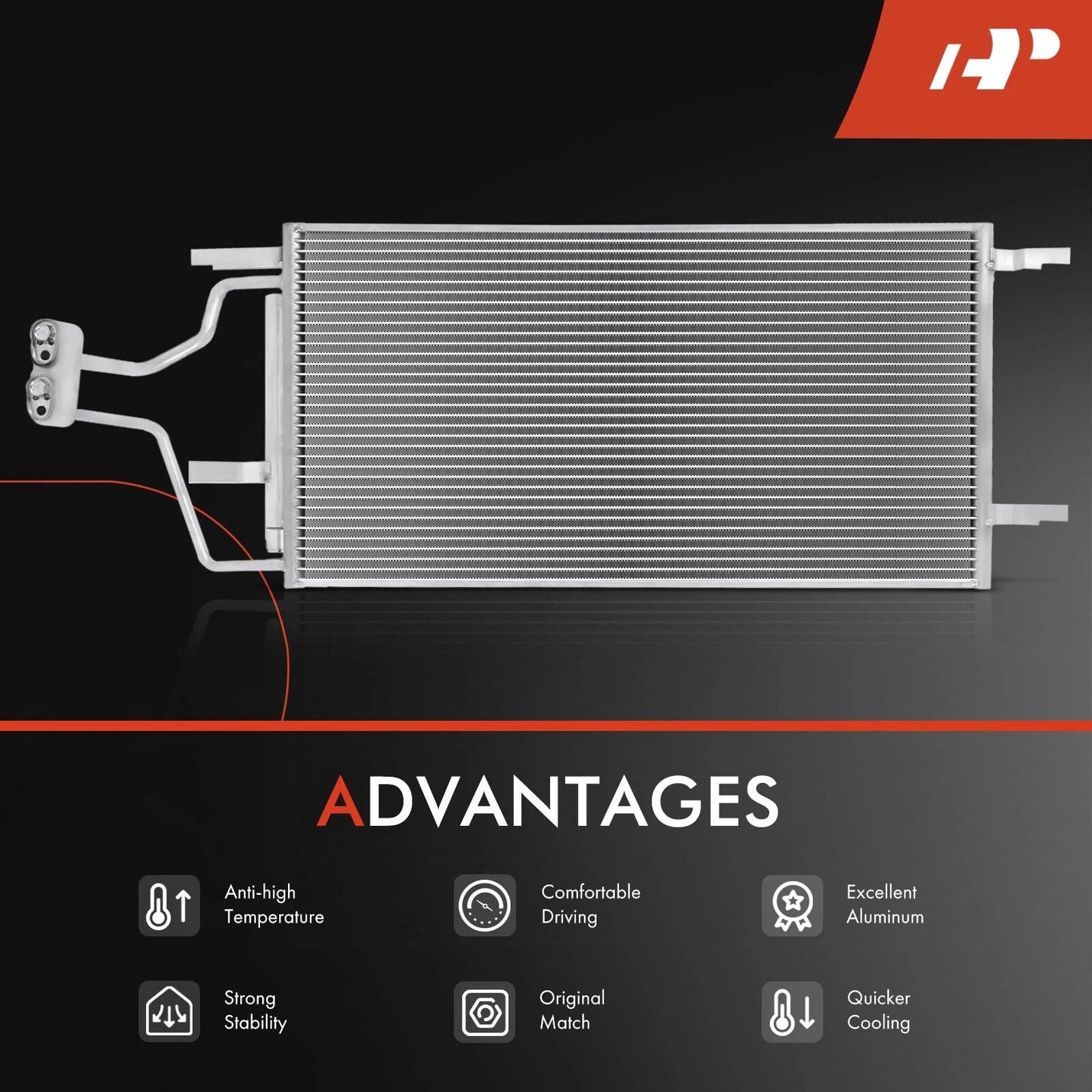 A/C Condenser with Bracket & Receiver Drier for Chevy Uplander (2005–2009)