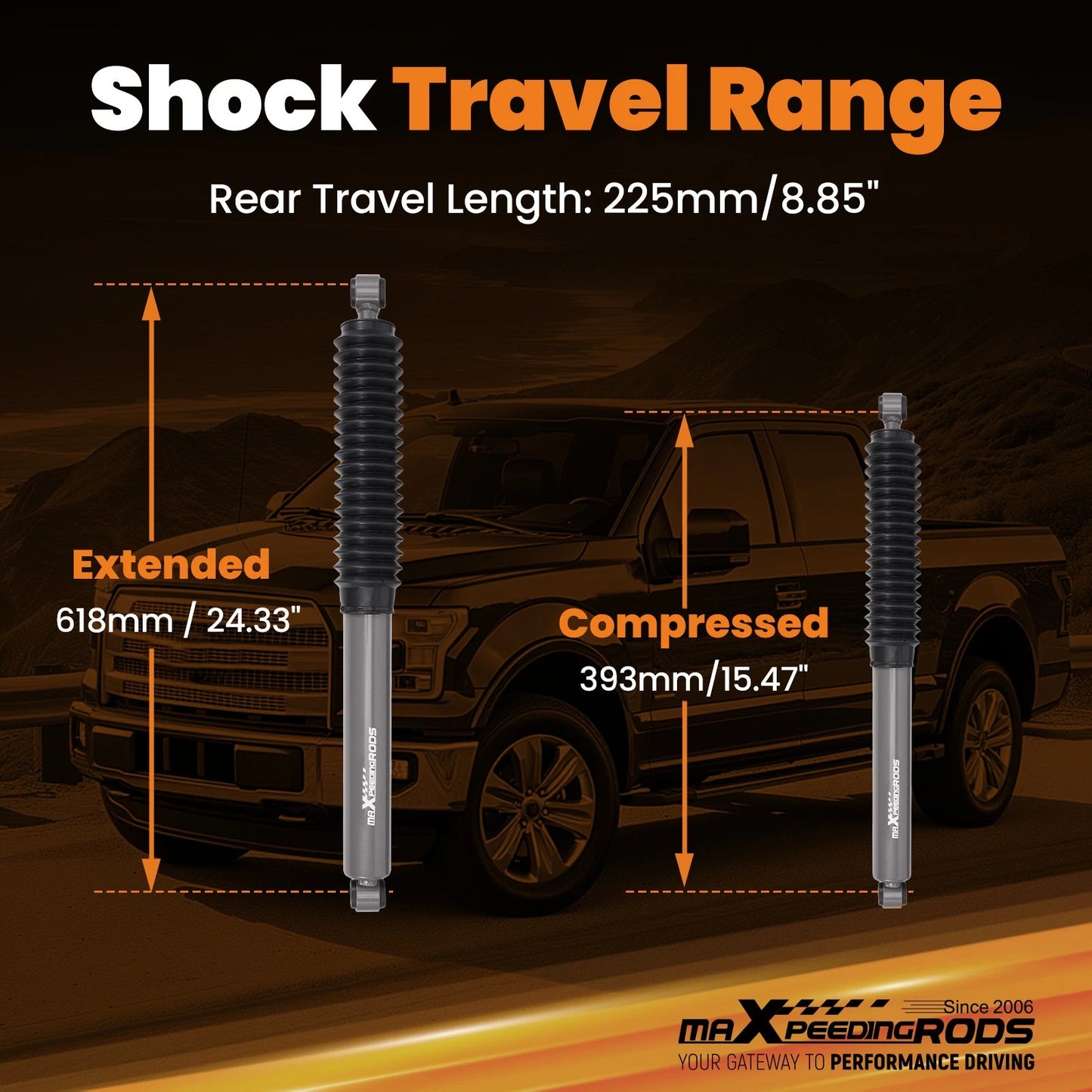 5" Rear Axle Flip Kit with Drop Shocks for Ford F-150 (2015–2020)
