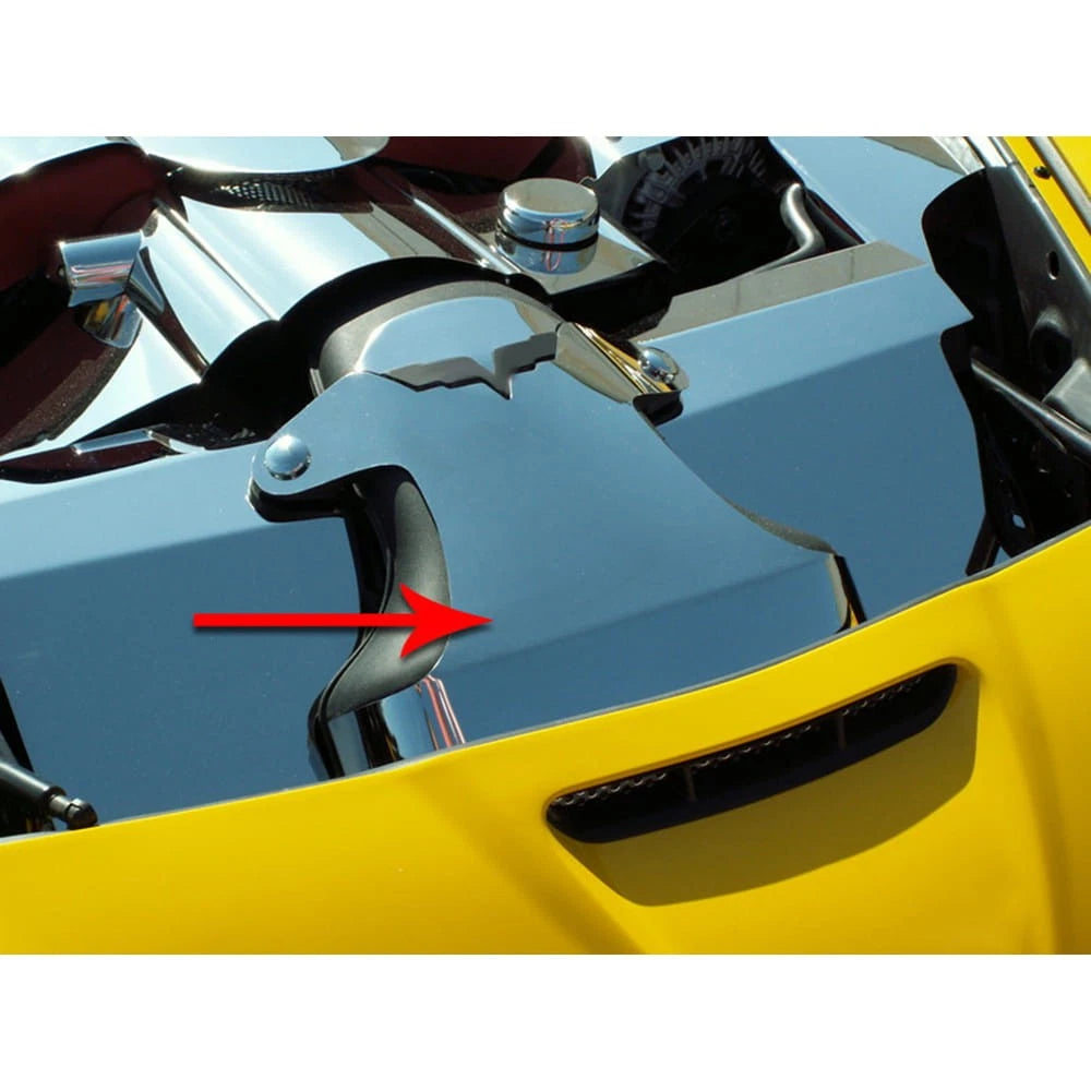 2pc Polished Stainless Steel Air Tube Cover for 2007-2013 Chevy Corvette Z06