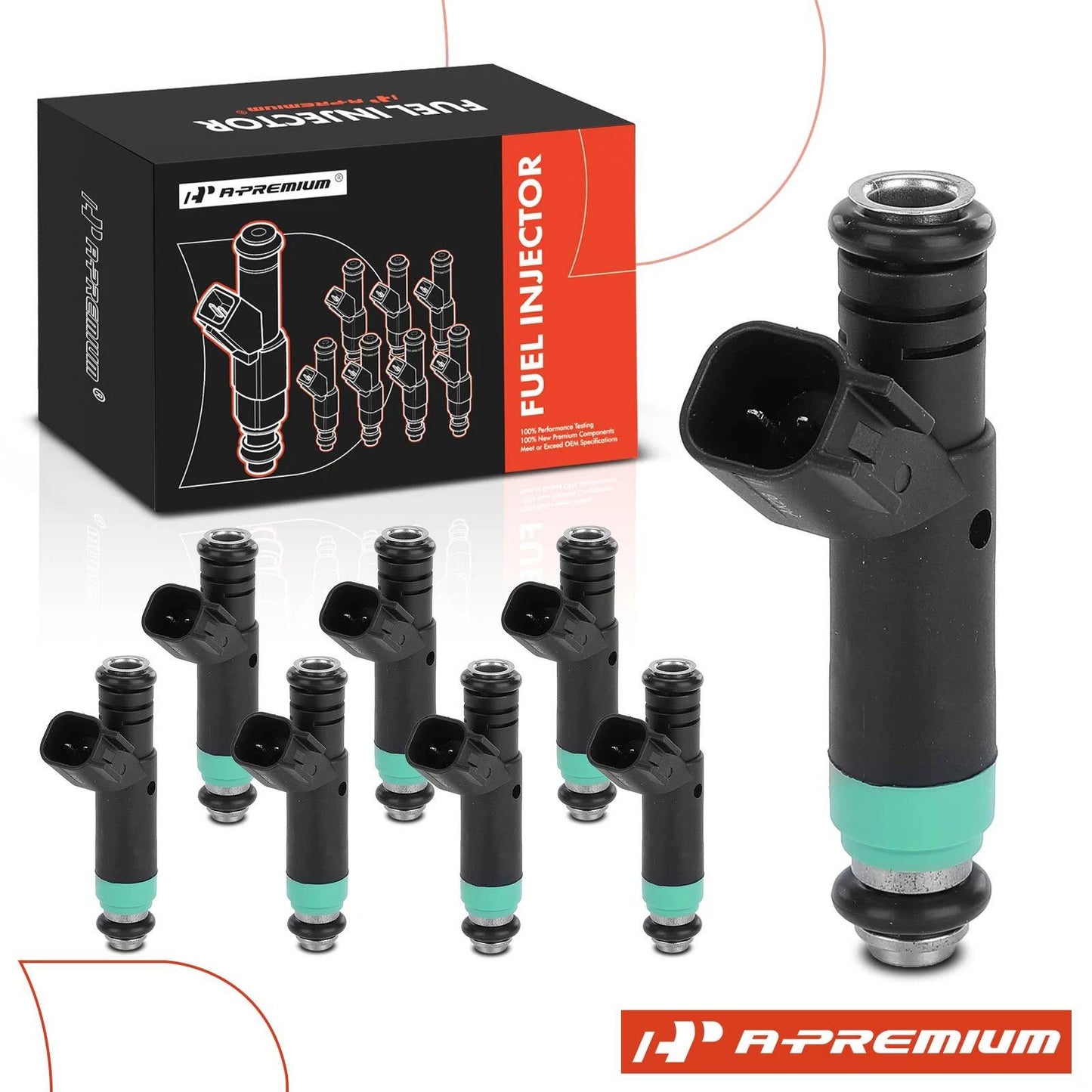 8x Fuel Injectors for Jeep Grand Cherokee (2001–2007) Dodge Ram 1500 Dakota