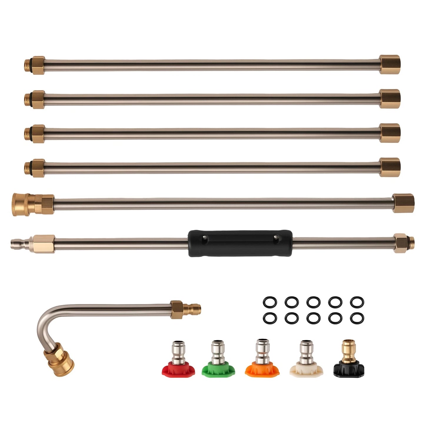 4000 PSI 15 in Pressure Washer Extension Wand for Stainless Steel Brass (6)