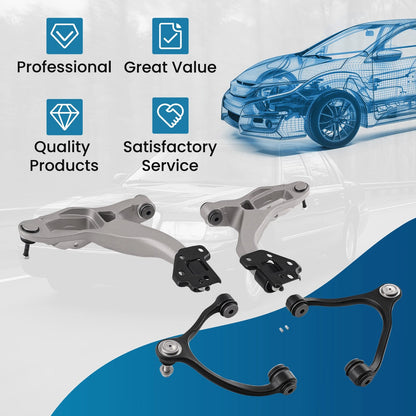 4x Front Upper Lower Control Arms for Ford Crown Victoria (2003–2006)