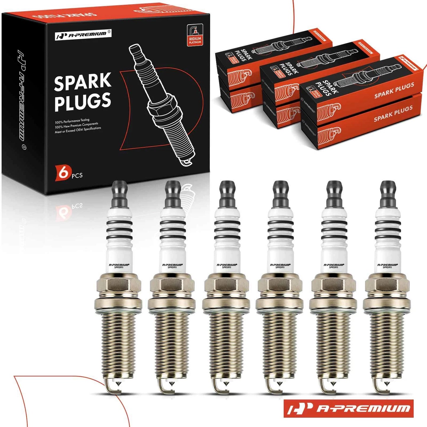 6x Iridium Platinum Spark Plugs for Mitsubishi Outlander (2007–2013)