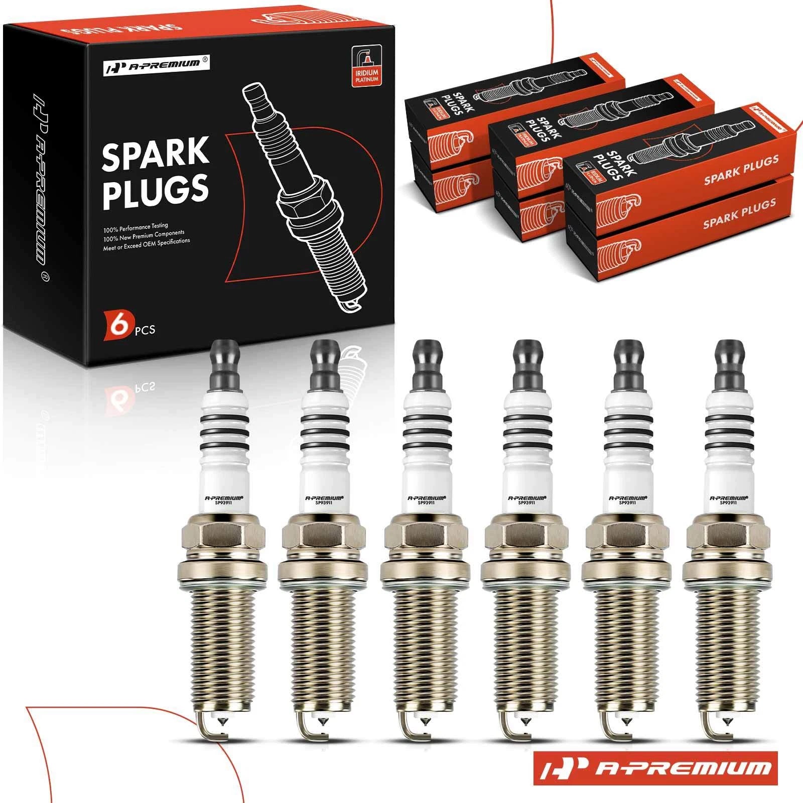 6x Iridium Platinum Spark Plugs for Mitsubishi Outlander (2007–2013)