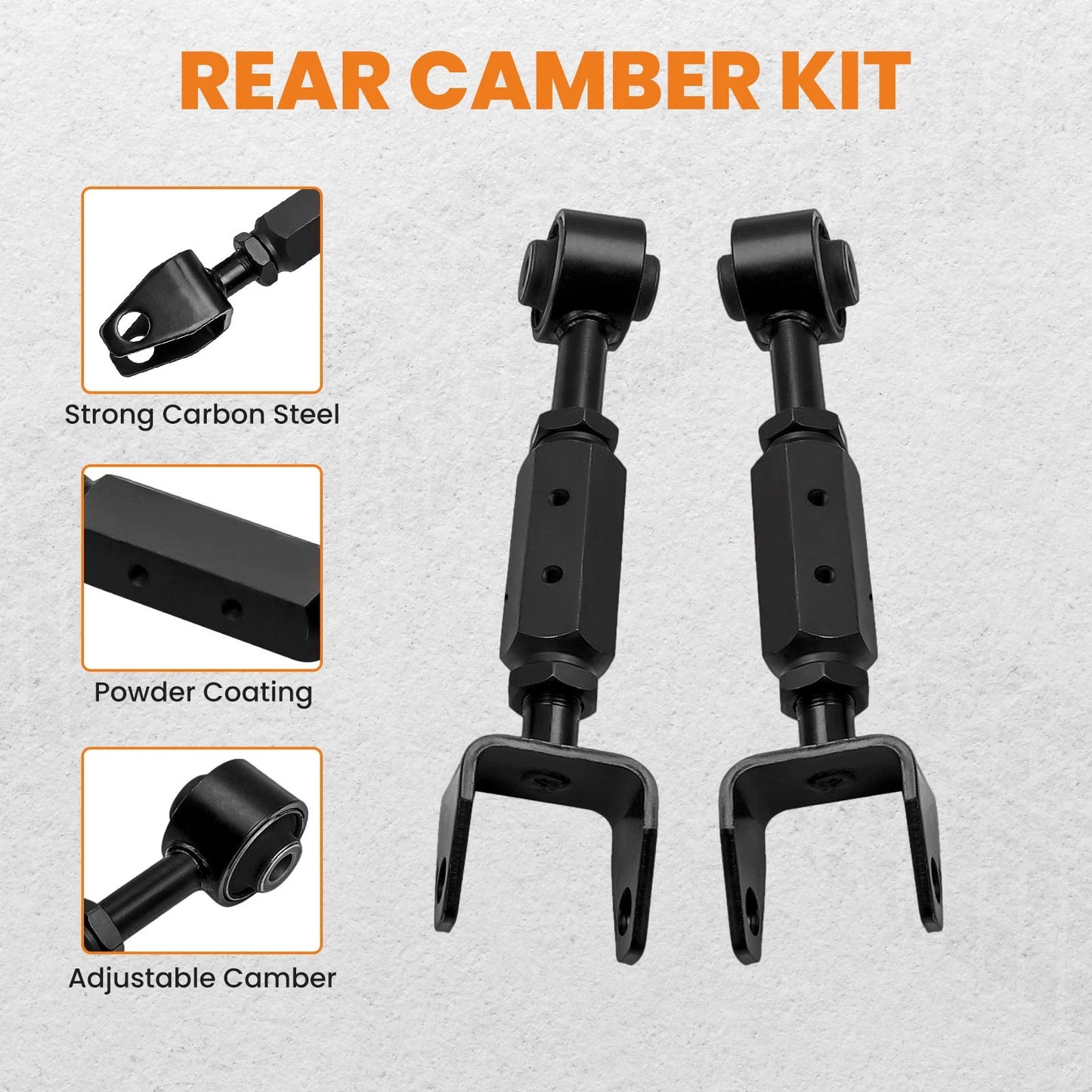 2x Adjustable Rear Upper Control Arms for Honda Element (2003–2011)