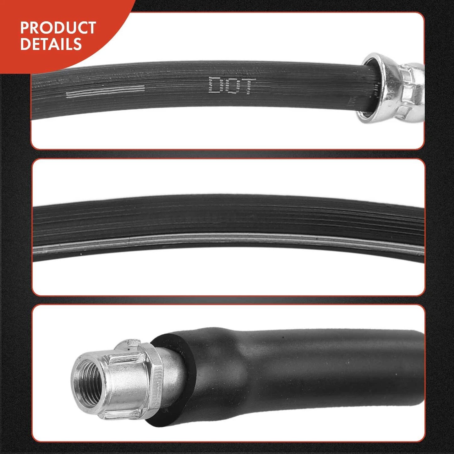 2X Rear Brake Hydraulic Hose for Chevy Malibu (2004–2007)