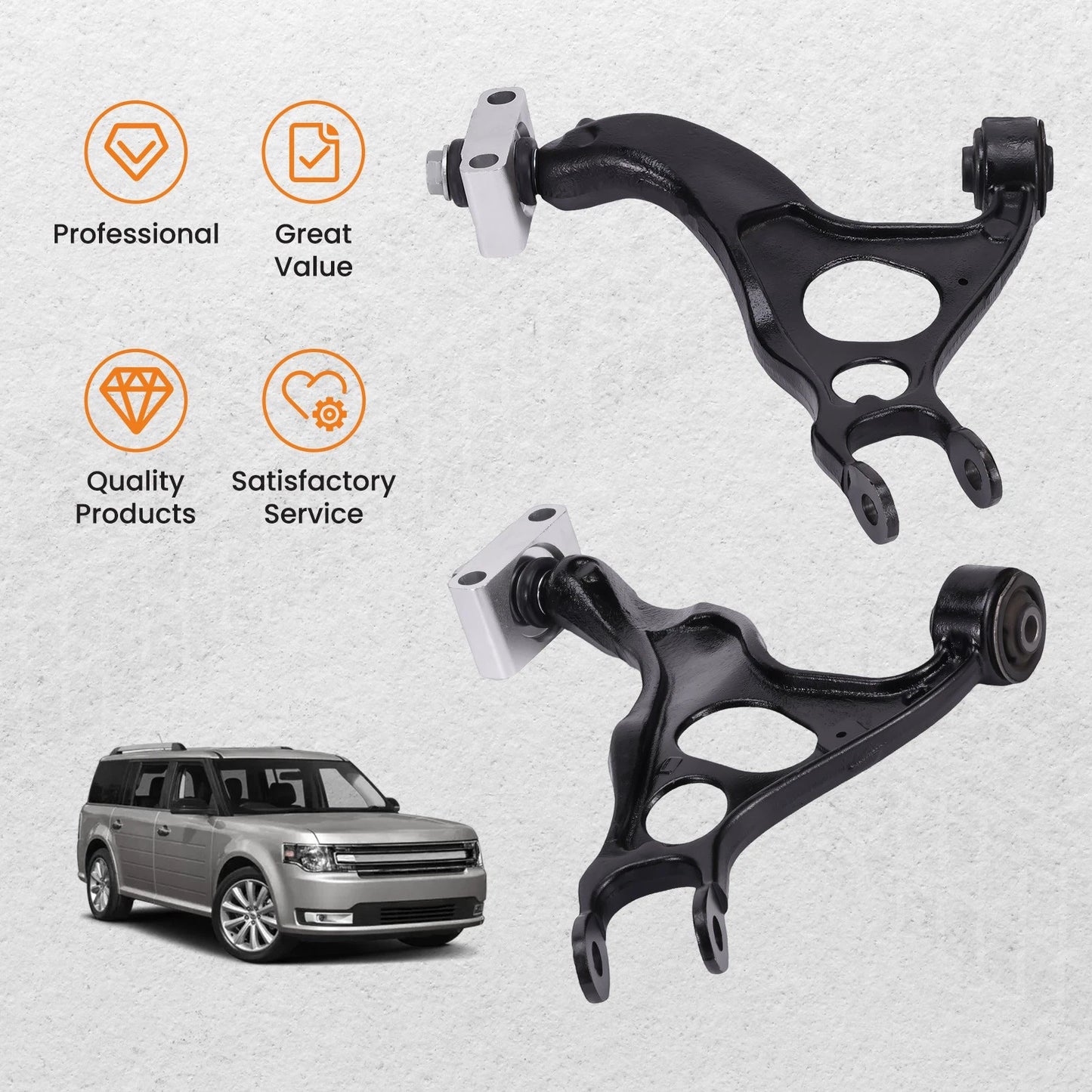 2 Rear Upper Control Arms for Ford Explorer and Taurus (2011–2019)