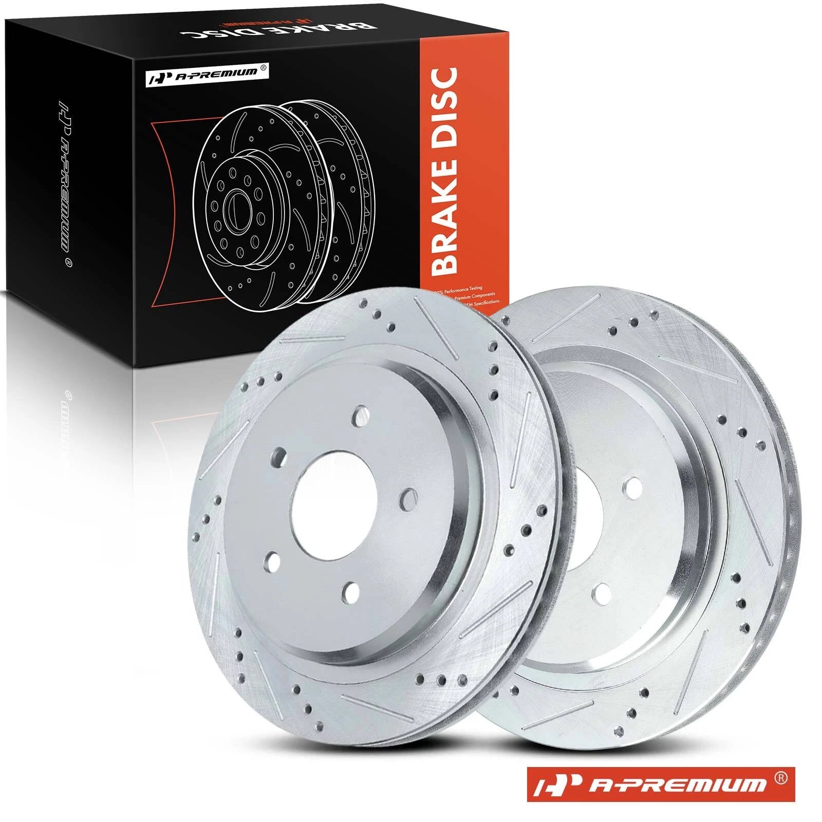 2X Rear Drilled Brake Rotors for Chevy Corvette (1997–2004) Cadillac XLR