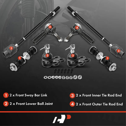 8x Ball Joint Tie Rod Ends for Chevy Impala Buick