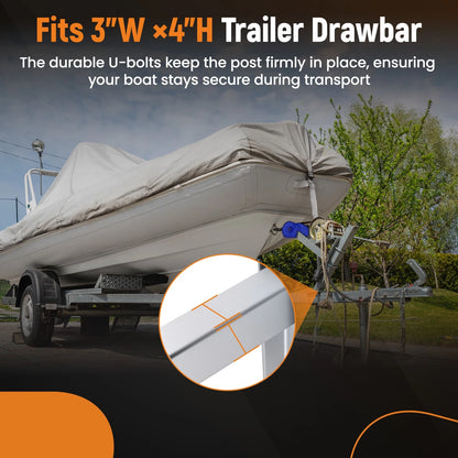 Boat Trailer Winch Stand with Roller for 3" x 4" Frames (2010–2020)