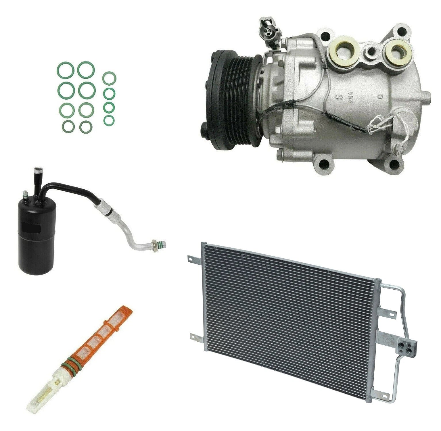 AC Compressor Kit with Condenser No Rear for Ford Escape (2006–2007)
