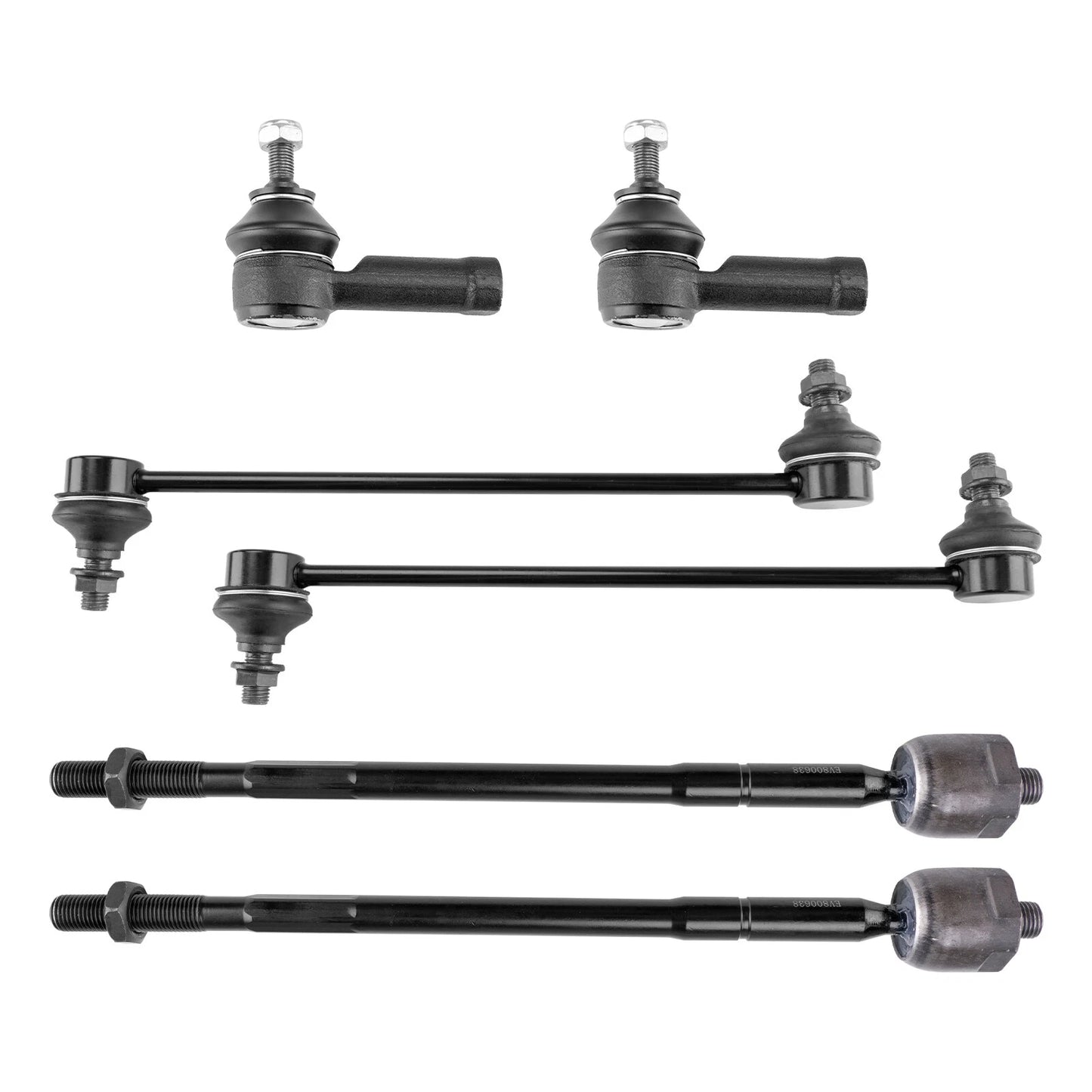 8x Front Control Arm Ball Joint and Tie Rod Kit for 2007–2013 Lancer Outlander