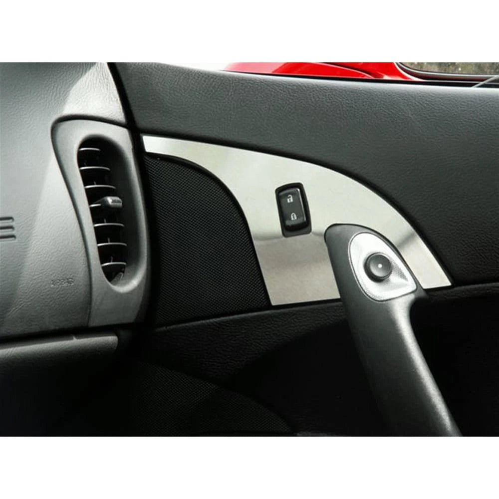 Door Lock Trim Plate Brushed Stainless Replacement for Chevy Corvette (2005–2013)