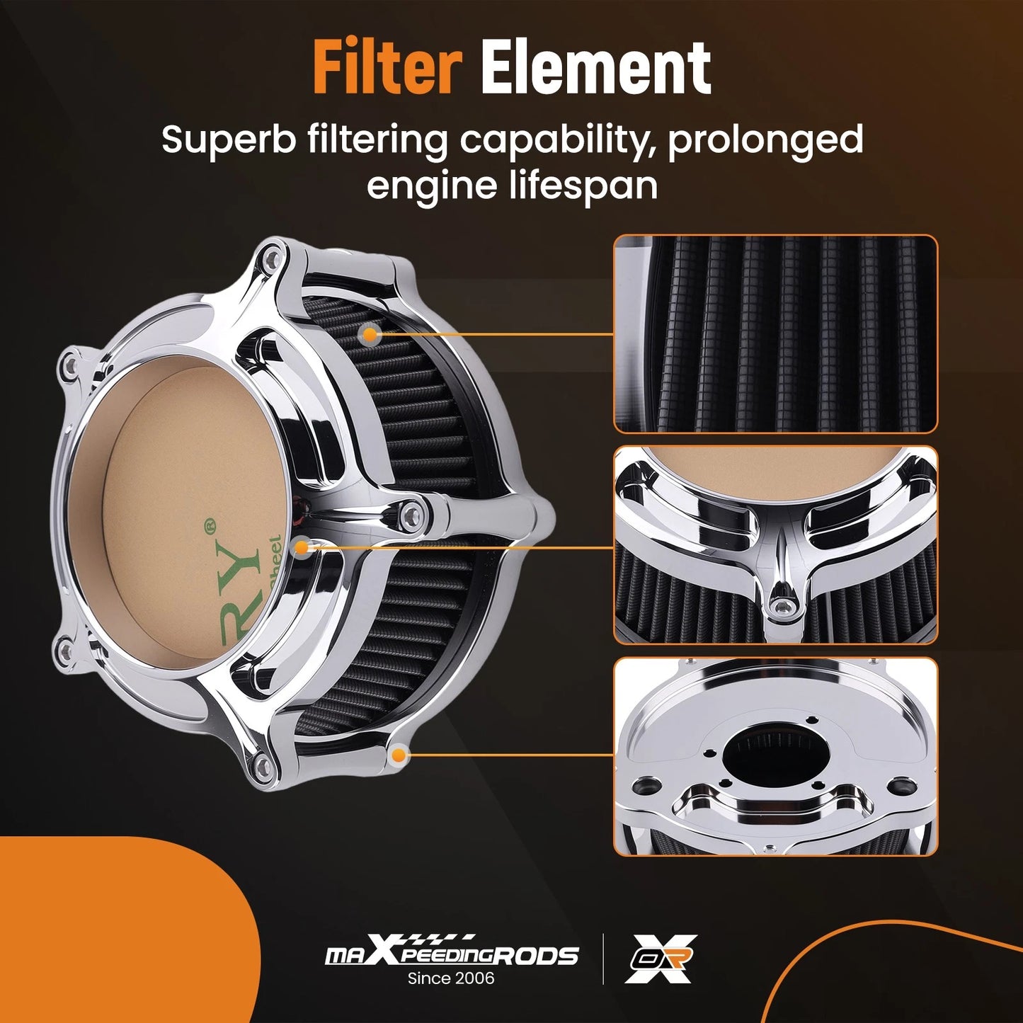 Air Cleaner for Harley Sportster XL883 XL1200 (2004–2022) Black