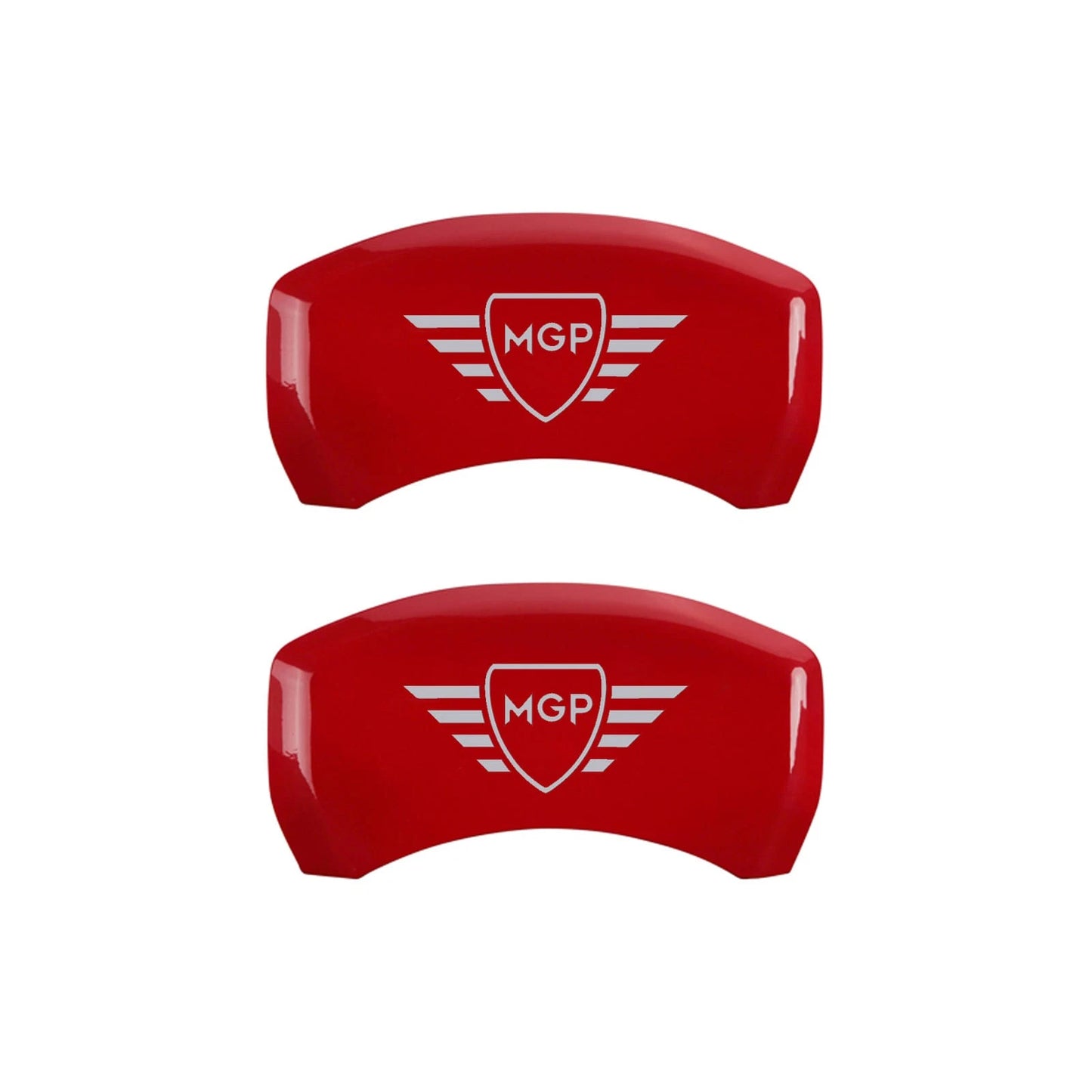 Caliper Covers Set of 4 Red with Silver MGP Logo for Lincoln MKS (2013–2016)