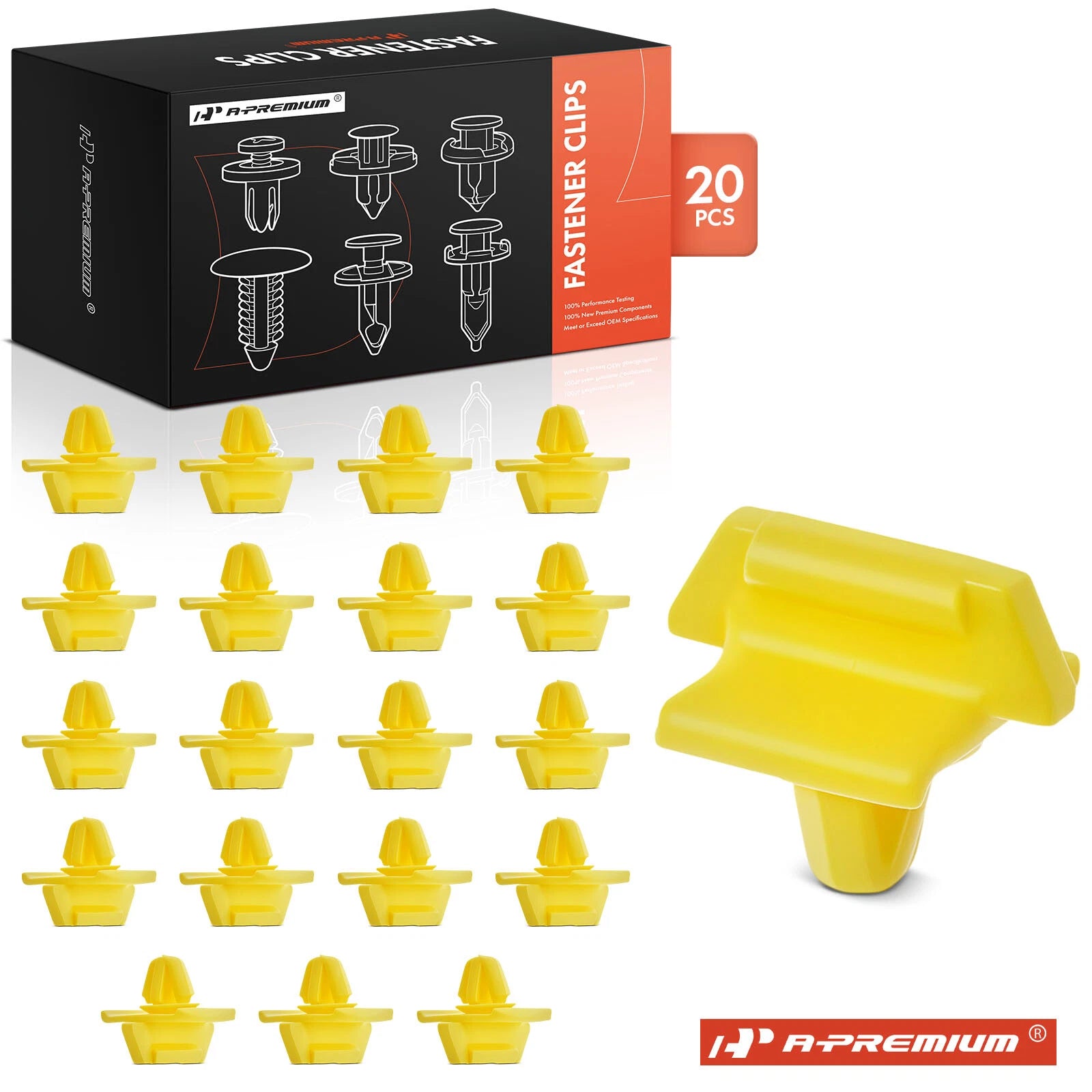 20Pcs Yellow Nylon Front Fender Moulding Clips for Mercedes