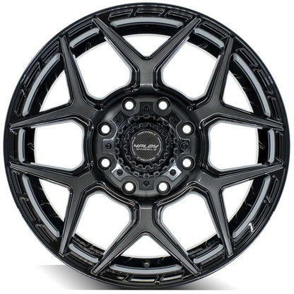 20 Inch Black Wheel with Brushed Face for 2011–2024 Chevy Silverado 3500 HD