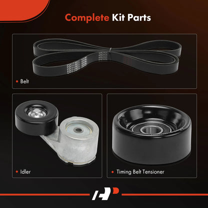 3X Serpentine Belt Drive Component Kit for Chevy Blazer C1500 (1992–1994)
