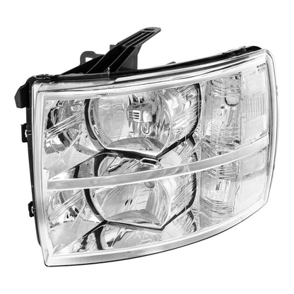 Headlight Assembly for Chevrolet Silverado 2007–2014 (Halogen Chrome)