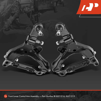 2X Front Lower Control Arm with Ball Joint for Chevy Trailblazer (2002–2009)