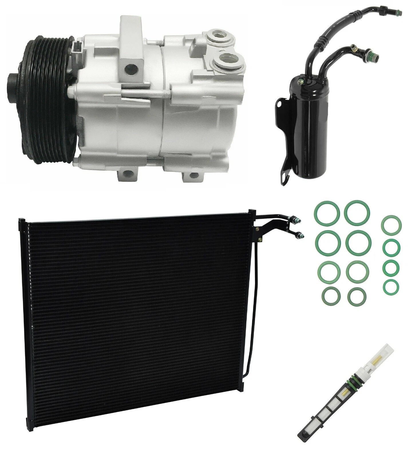 AC Compressor Kit With Condenser for Ford E-450 Super Duty (2007–2007)