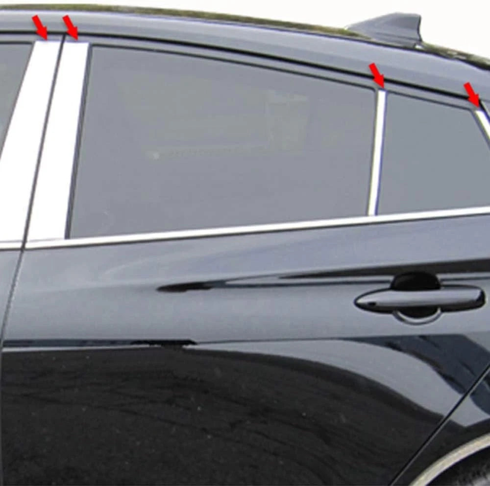 8pc Luxury FX Stainless Steel Pillar Post Trim for Toyota Prius (2016–2022)