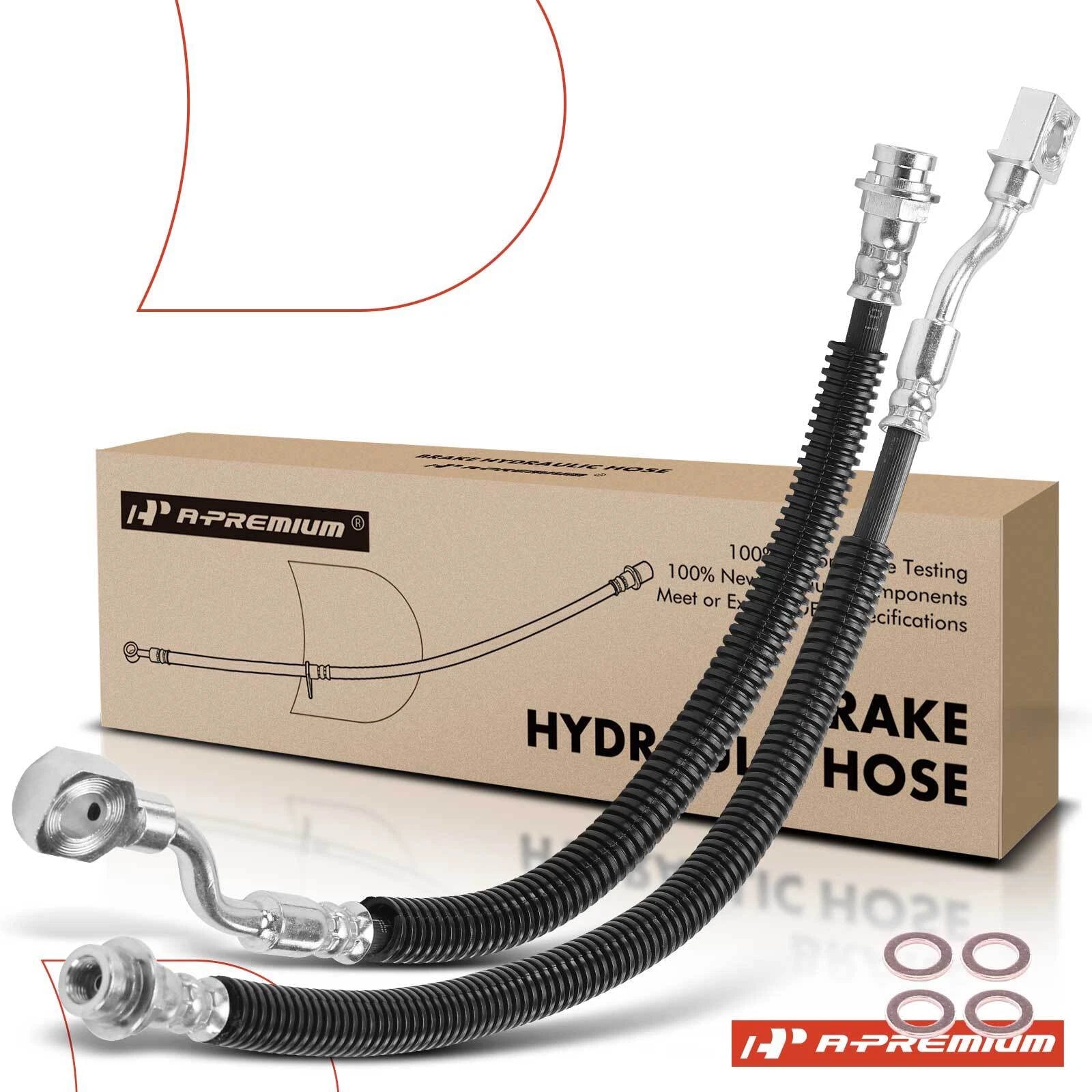 2X Rear Brake Hydraulic Hose for GMC Sierra 3500 / Chevy Silverado 3500 (2007–2019)