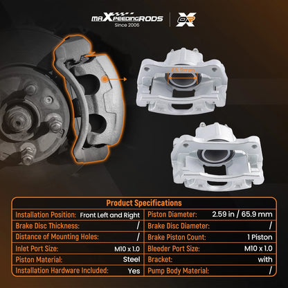 Front/Rear Disc Brake Calipers for Jeep Wrangler (2007–2017)