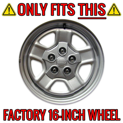 16 Inch Wheel Skins Gloss Black Replacement for Jeep Patriot (2007–2017)