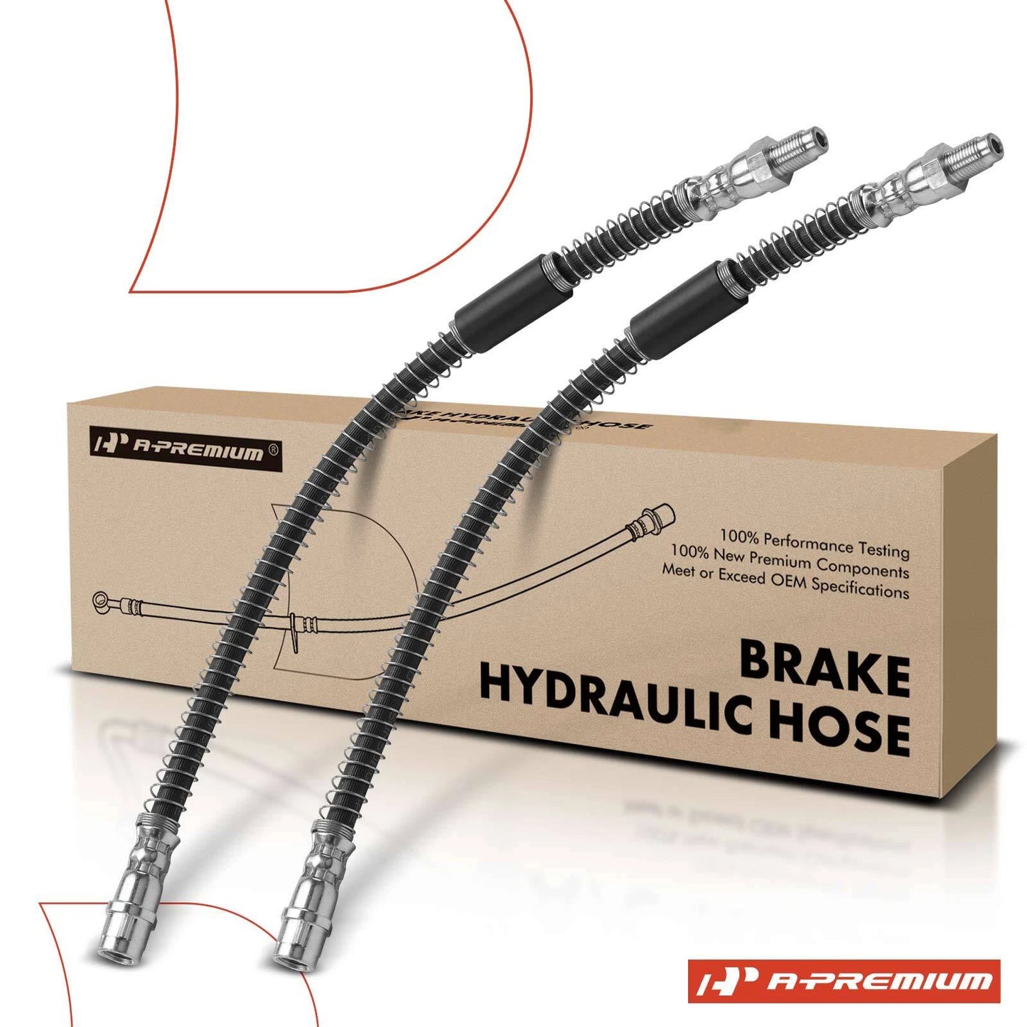 2X Rear Brake Hydraulic Hose for Mercedes-Benz SL450 SL550 (2017–2019)