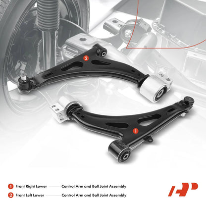 2X Front Lower Control Arm with Ball Joint for Chevrolet Impala (2014–2020)