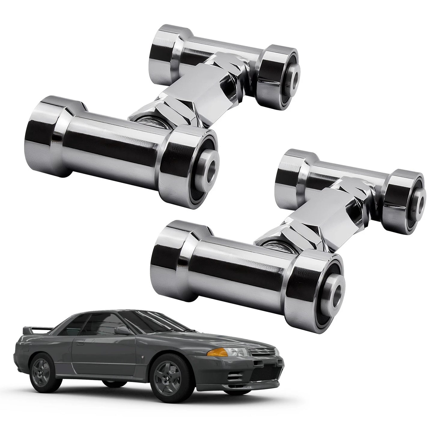2PCS Adjustable Front Upper Camber Control Arms for Nissan Skyline GTR & 300ZX Z32 (1989–1994)