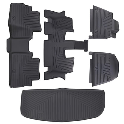 All-Weather TPE Black Floor Mat Set for Kia Telluride (2020–2025)