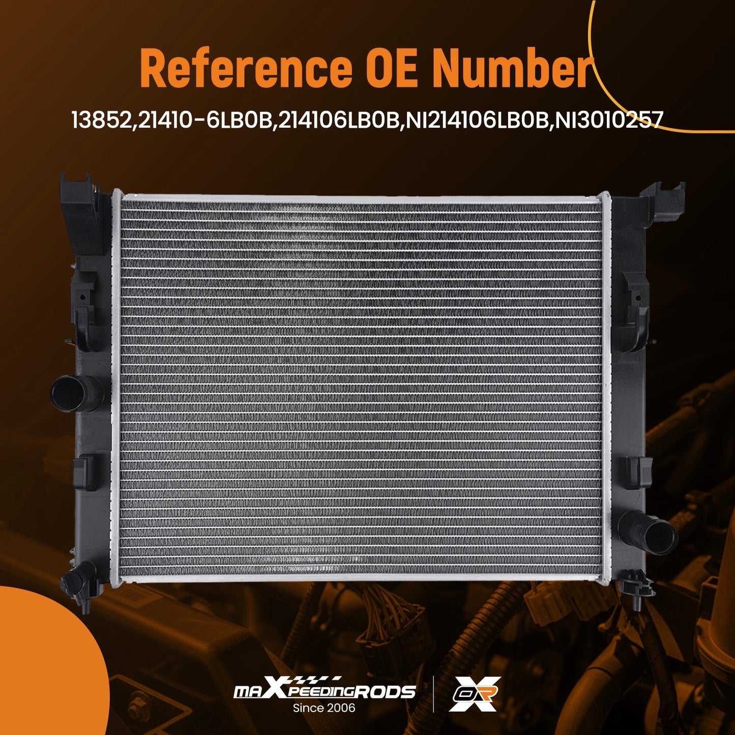 Aluminum Tank Radiator for Nissan Sentra 2.0L (2020–2022) Crossflow