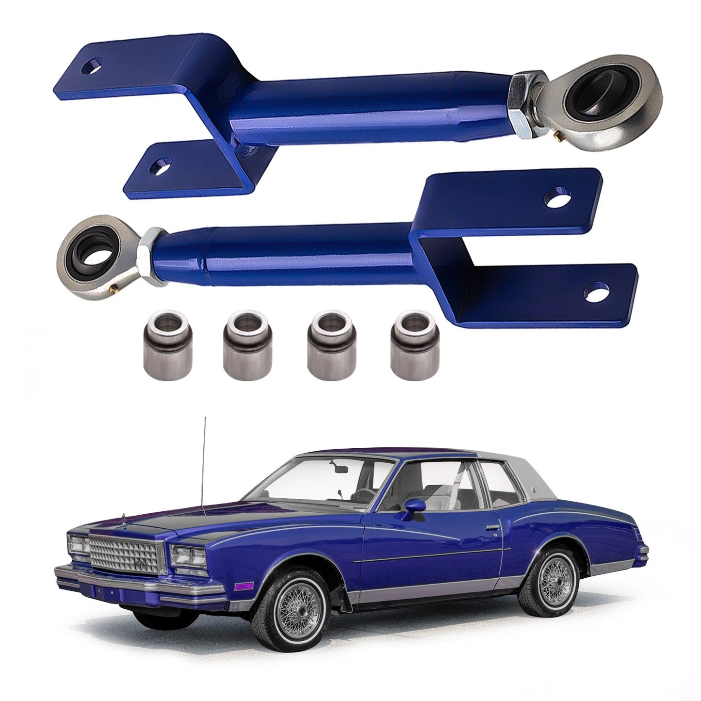 2x Adjustable Upper Control Arms for 1978–1988 Oldsmobile Cutlass (GM G-Body)