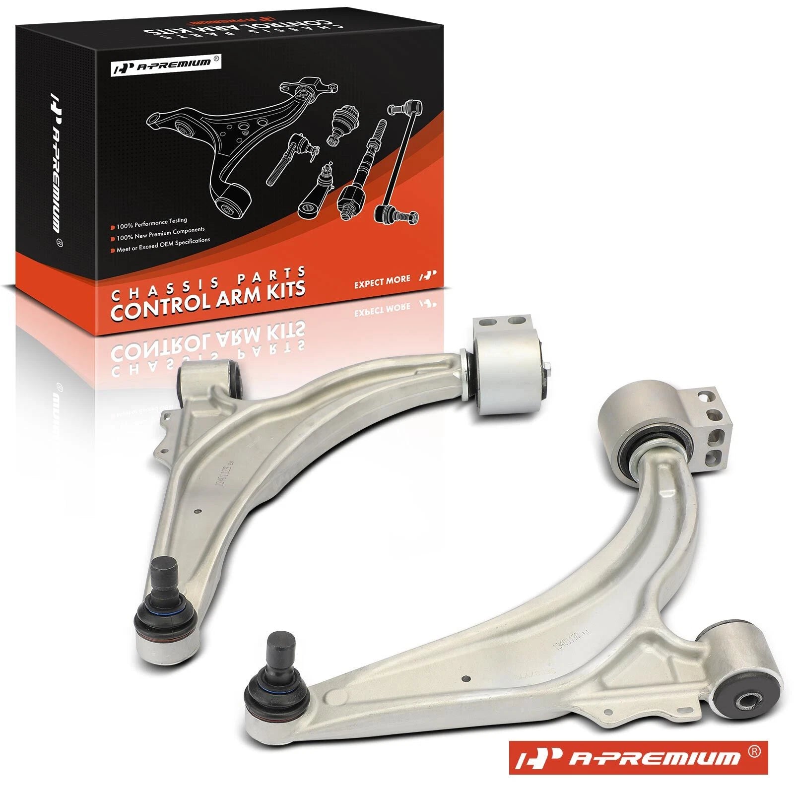 2X Control Arm and Ball Joint Assembly Front Lower for Chevy Cruze (2011–2019)