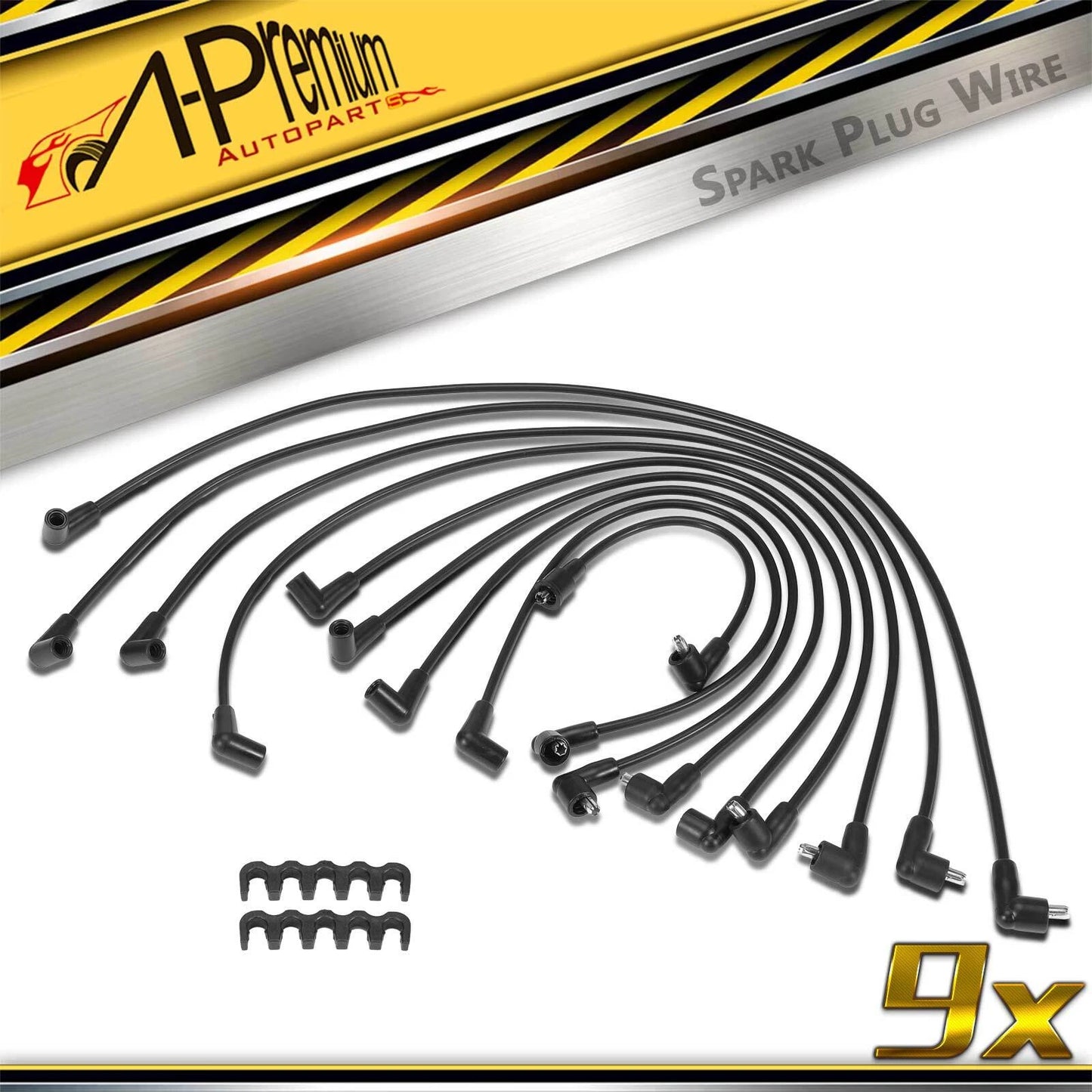 9x Spark Plug Wire Set for Chevy C10 Suburban (1973–1974)