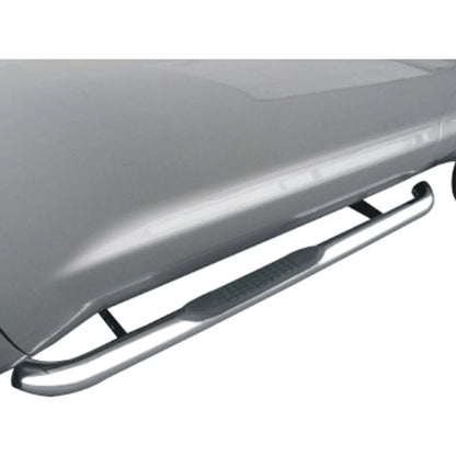 3in Round Bent Nerf Bar w 1 Pad Step for Chevrolet Silverado Sierra (2007–2019)