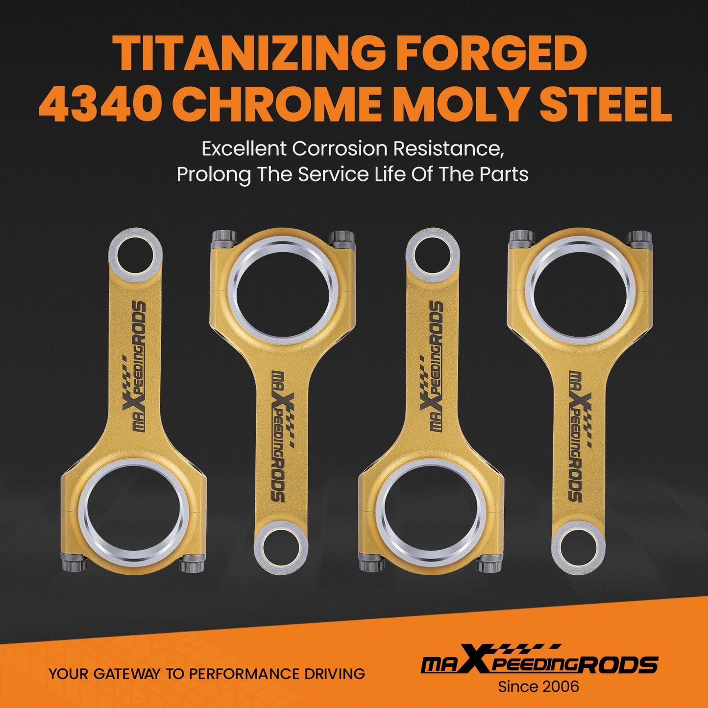 H-Beam Connecting Rods for Subaru Impreza STI Legacy (EJ20–EJ25) (1990–2014)