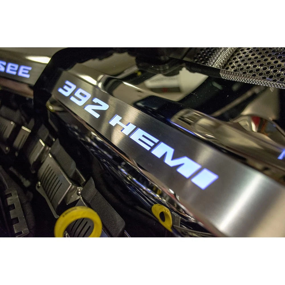 Fuel Rail Covers Replacement with Blue LED for 2015–2016 Dodge Challenger