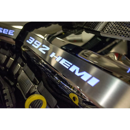 Fuel Rail Covers Replacement with Blue LED for 2015–2016 Dodge Challenger