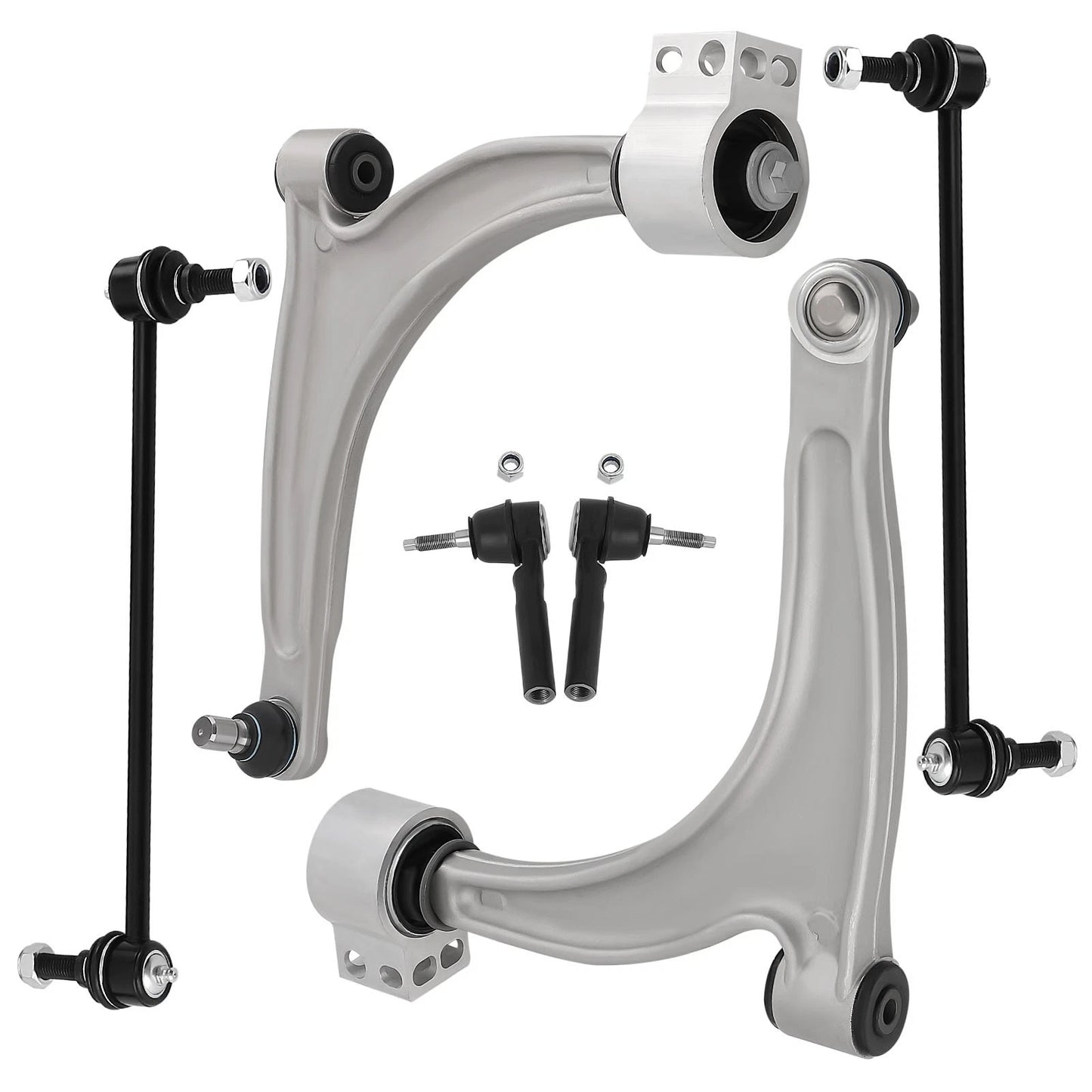 Front Lower Control Arm Sway Bar Tie Rod for 2004-2012 Chevy Malibu & 2005-2010 Pontiac G6