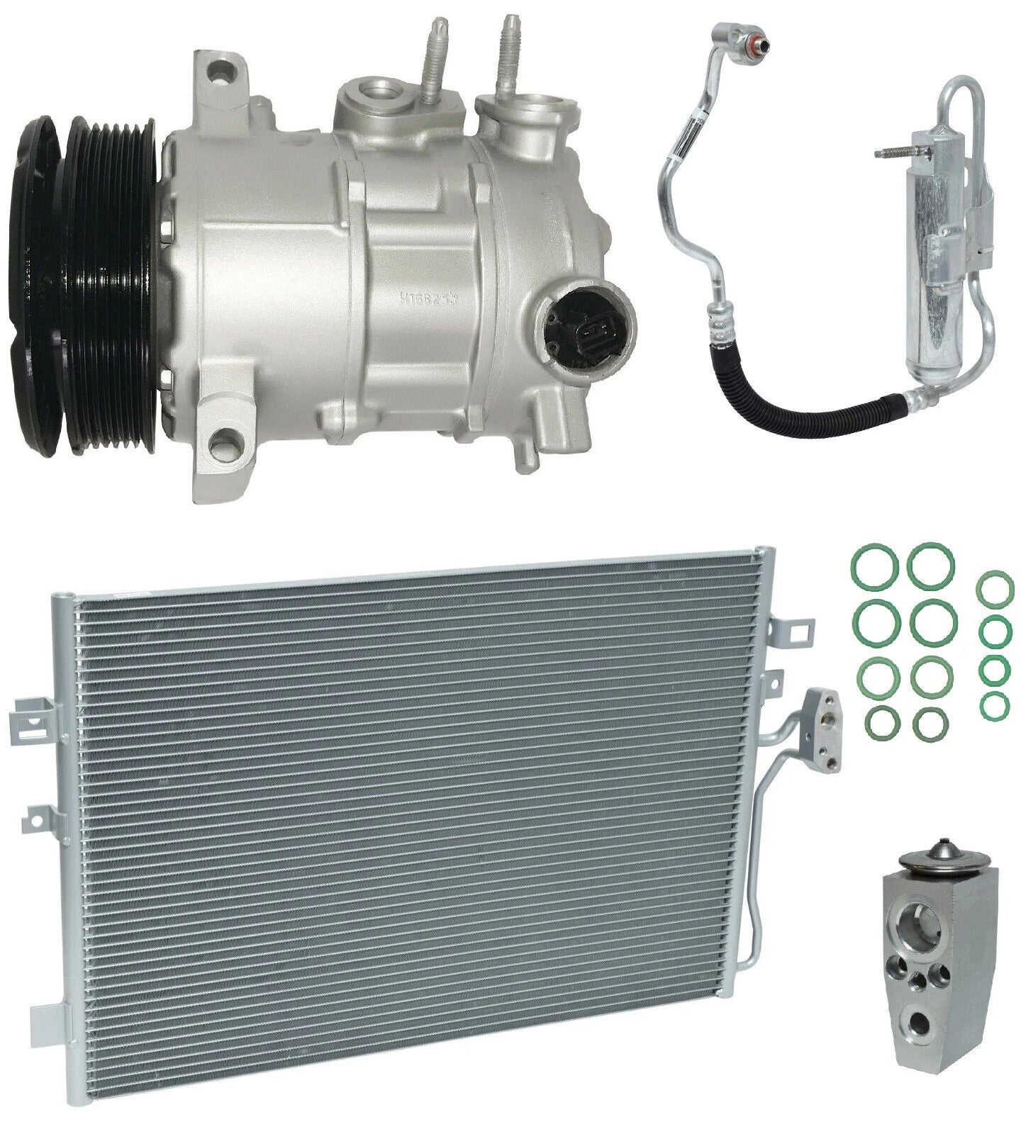 A C Compressor Kit with Condenser for Dodge Journey 2.4L (2017–2017)