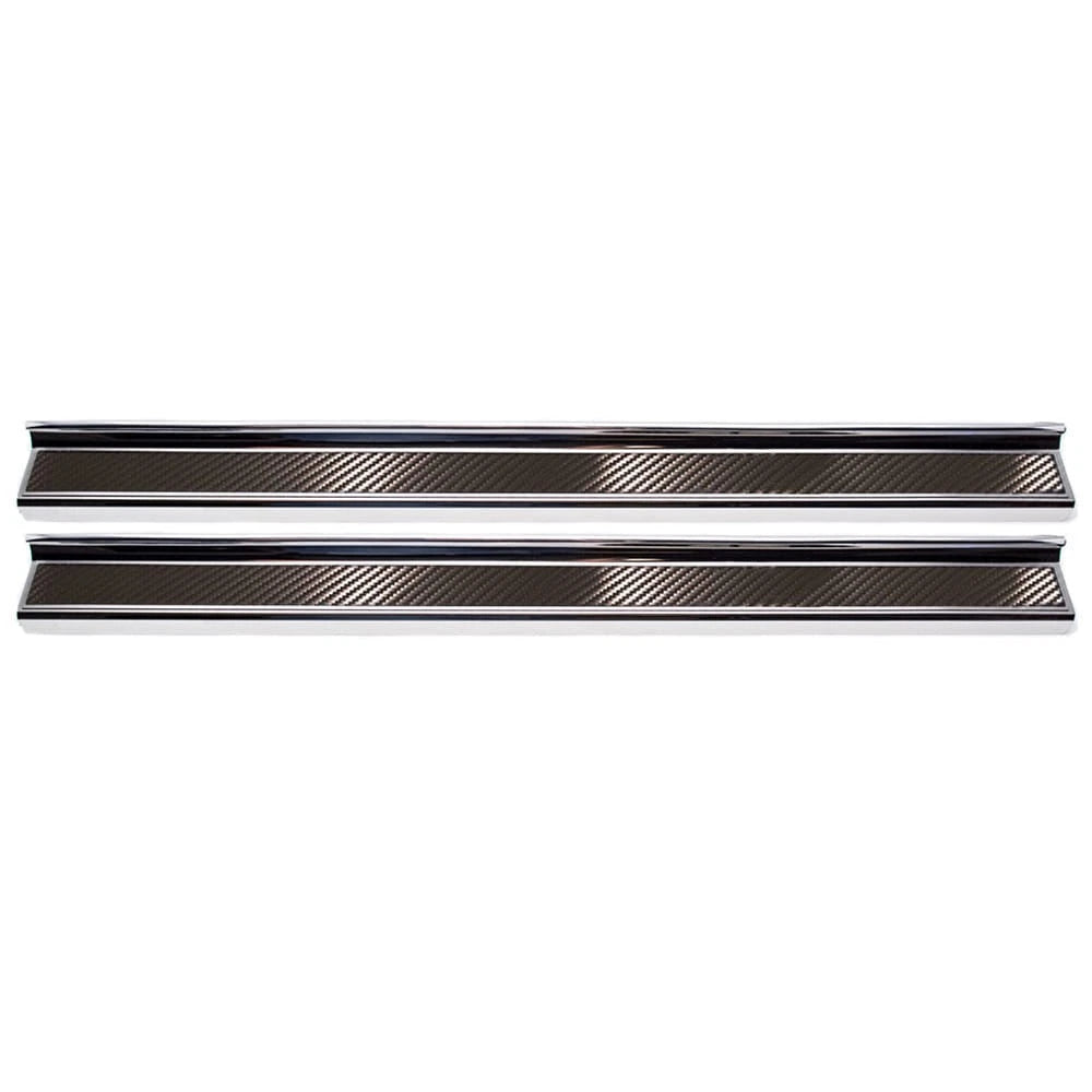 Door Sill Trim Kit w/Blue LED&Carbon Fiber Inlay for 2009-2019 Dodge Challenger