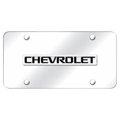 Chrome Name on Chrome License Plate - Officially Licensed for Chevrolet