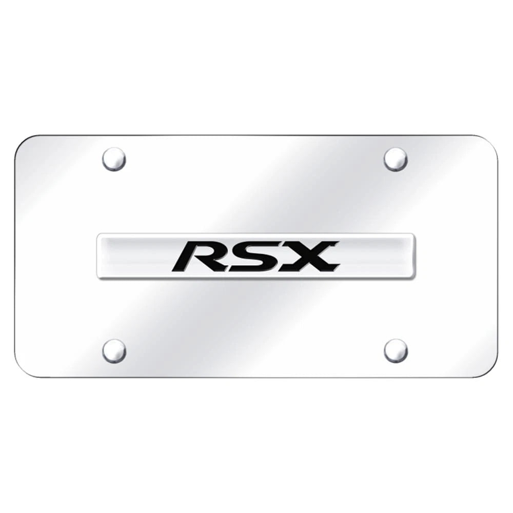 Chrome Name on Chrome License Plate - Officially Licensed for Acura RSX