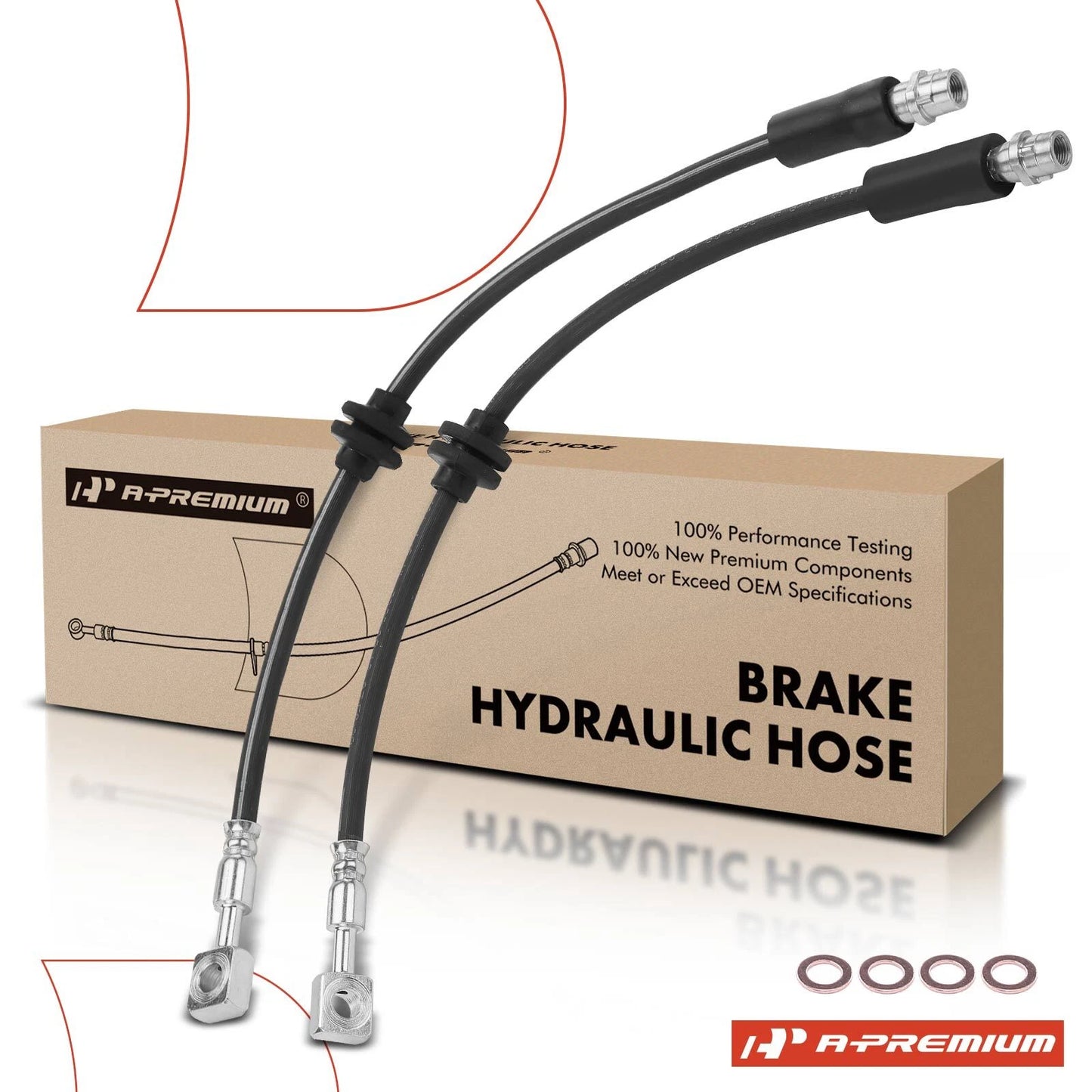 2X Front Brake Hydraulic Hose for Buick Encore, Chevy Trax (2013–2019)