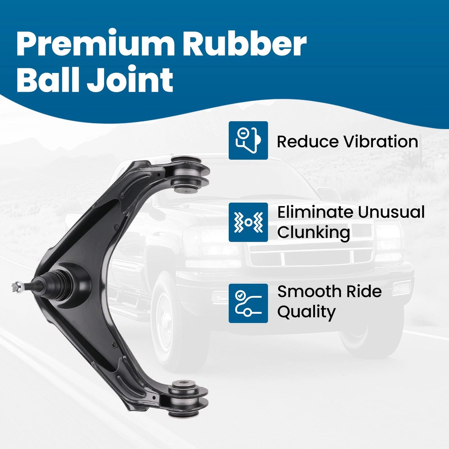 Front Upper Control Arms Ball Joints for GMC Sierra 2500/3500 HD (2001–2010)