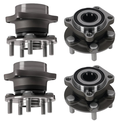 4pcs Front & Rear Wheel Bearing Hubs for Subaru Impreza (2008–2013)