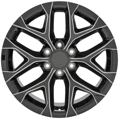 Black Milled Edge Wheel 20 Inch Replacement for Chevy Express 1500 (2003–2014)